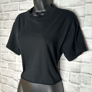 Wild Fable Black Crop Top Short Sleeve Tshirt Top Size XXS